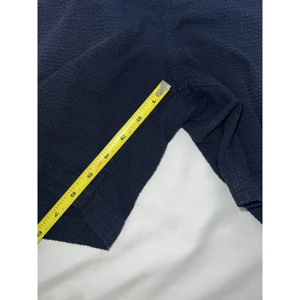 Corridor NYC navy seersucker shorts 100% cotton - 36 (18